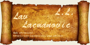 Lav Lacmanović vizit kartica